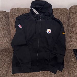 Pittsburgh Steelers Black Nike Full-Zip Hoodie